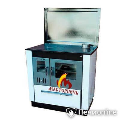 Отопительно-варочная печь МастерПечь ПВ-07 экстра с духовым шкафом 7.2 кВт (белый) в Тюмени